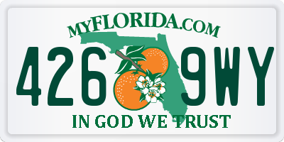 FL license plate 4269WY