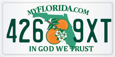 FL license plate 4269XT