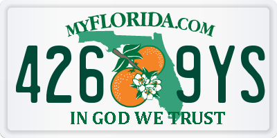 FL license plate 4269YS