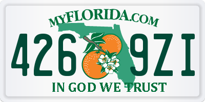FL license plate 4269ZI
