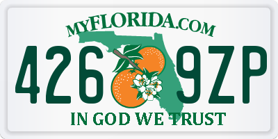 FL license plate 4269ZP