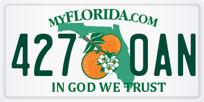 FL license plate 4270AN