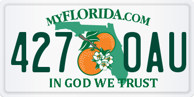 FL license plate 4270AU