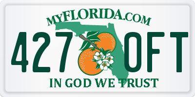 FL license plate 4270FT