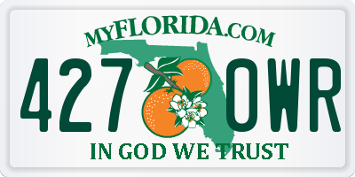 FL license plate 4270WR