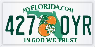 FL license plate 4270YR