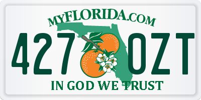 FL license plate 4270ZT