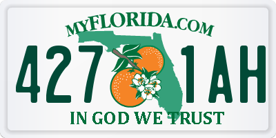 FL license plate 4271AH