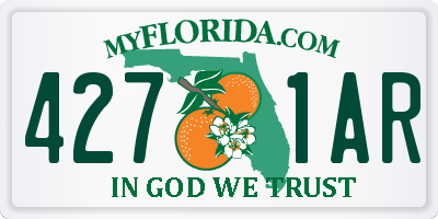 FL license plate 4271AR