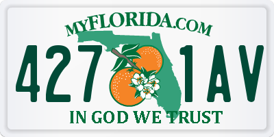 FL license plate 4271AV