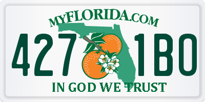 FL license plate 4271BO