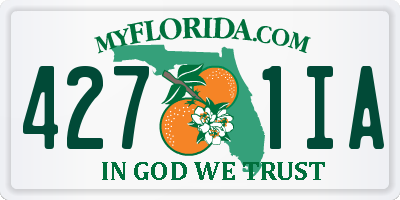 FL license plate 4271IA