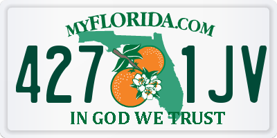 FL license plate 4271JV