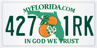 FL license plate 4271RK