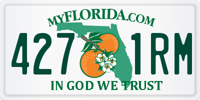 FL license plate 4271RM