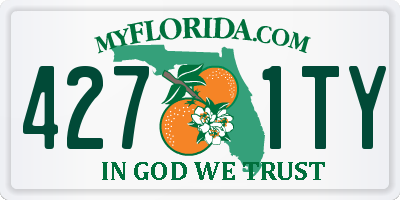 FL license plate 4271TY