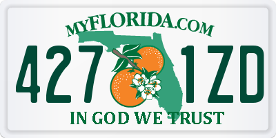 FL license plate 4271ZD