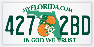 FL license plate 4272BD