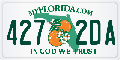 FL license plate 4272DA