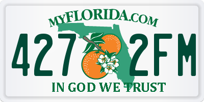 FL license plate 4272FM