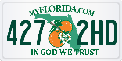 FL license plate 4272HD