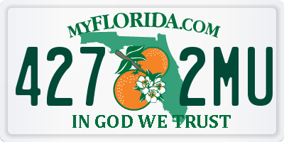 FL license plate 4272MU