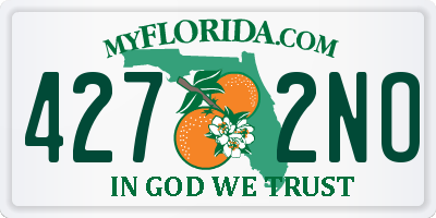 FL license plate 4272NO