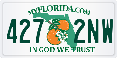 FL license plate 4272NW