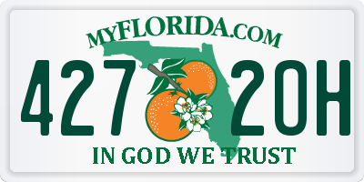FL license plate 4272OH