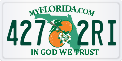 FL license plate 4272RI