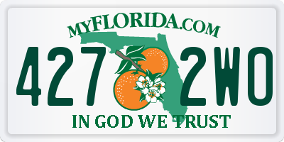 FL license plate 4272WO