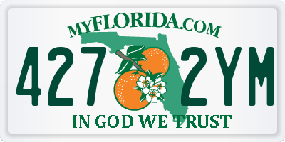FL license plate 4272YM