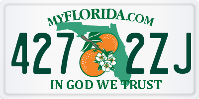 FL license plate 4272ZJ