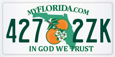 FL license plate 4272ZK