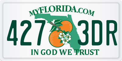 FL license plate 4273DR