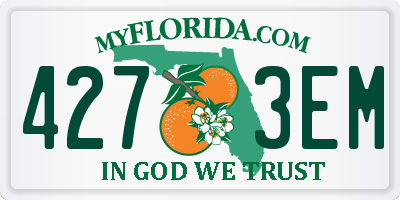 FL license plate 4273EM