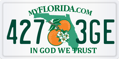 FL license plate 4273GE