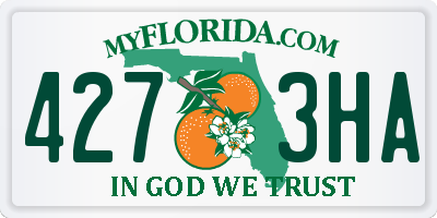 FL license plate 4273HA