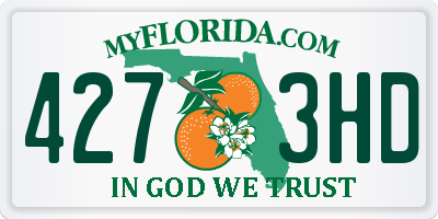 FL license plate 4273HD