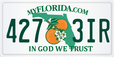 FL license plate 4273IR