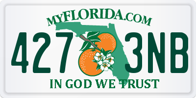 FL license plate 4273NB