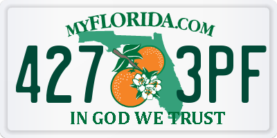 FL license plate 4273PF