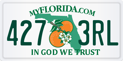 FL license plate 4273RL