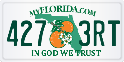 FL license plate 4273RT