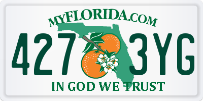 FL license plate 4273YG