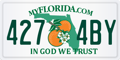 FL license plate 4274BY