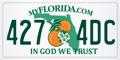 FL license plate 4274DC