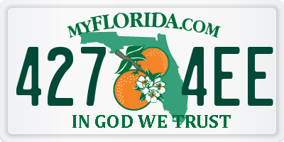 FL license plate 4274EE