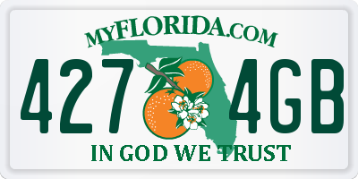 FL license plate 4274GB