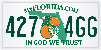 FL license plate 4274GG